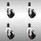 Service Caster 3 Inch 316SS Soft Rubber Wheel Swivel 1-1/2 Inch Expanding Stem Caster Set SCC SCC-SS316EX20S314-SRS-112-4 - alternate 4